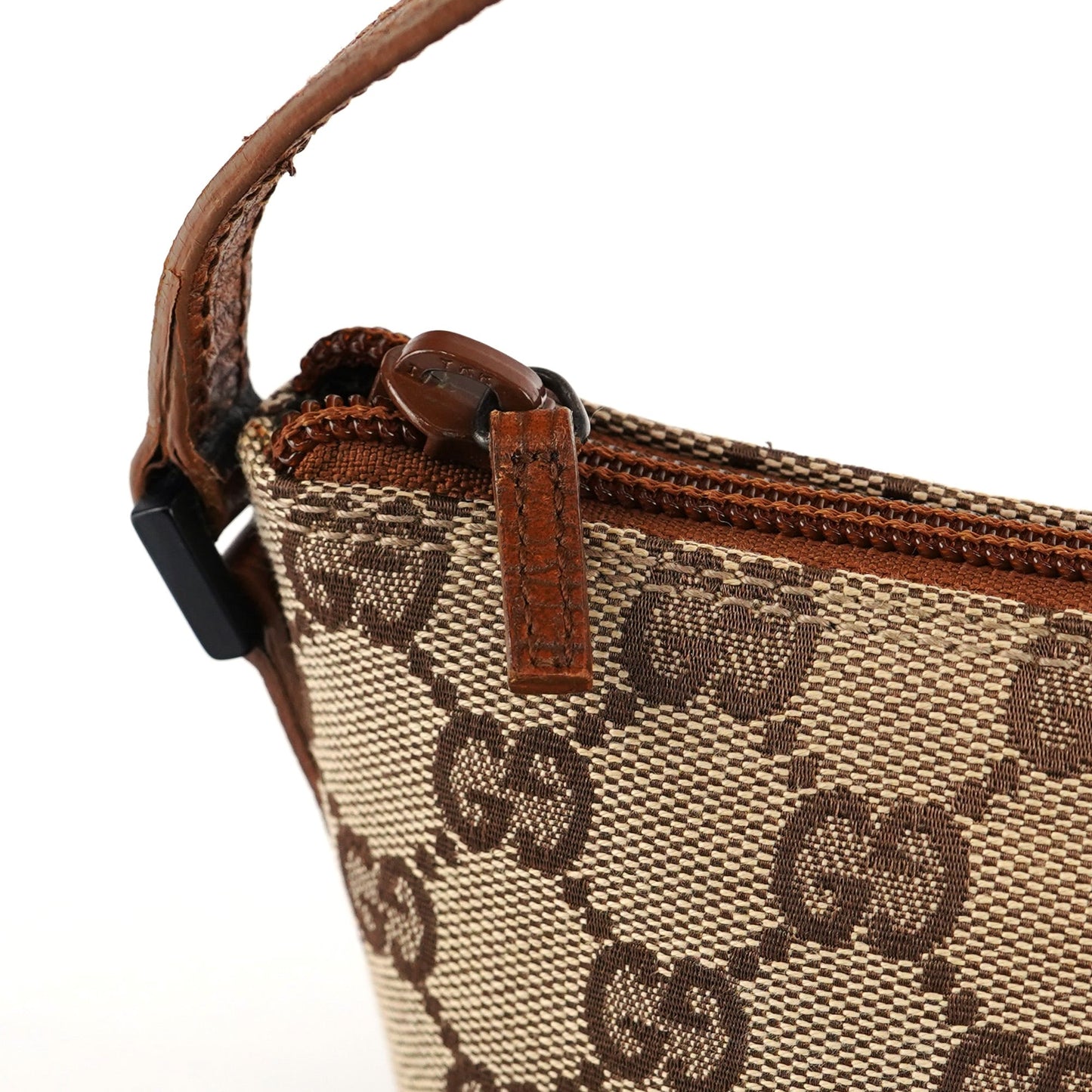 07198 Beige Brown GG Boat Pochette