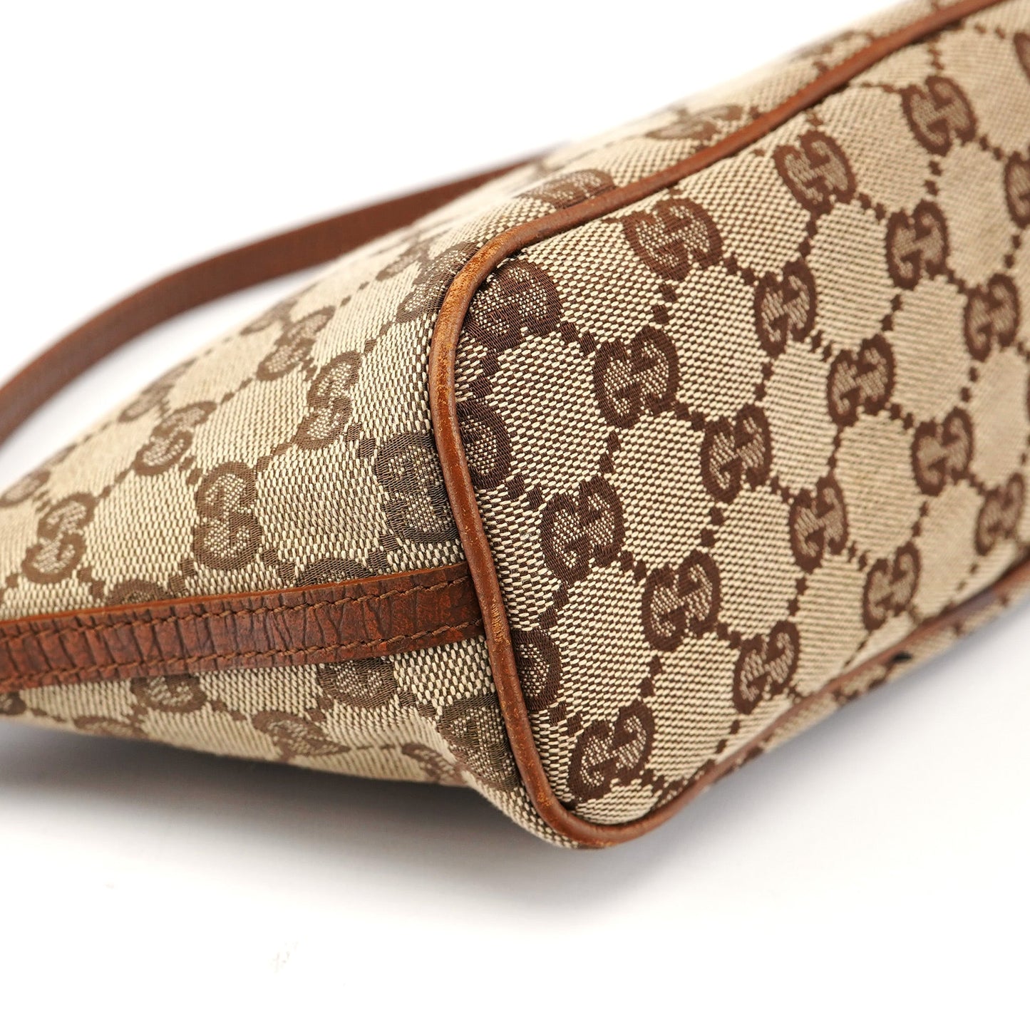 07198 Beige Brown GG Boat Pochette