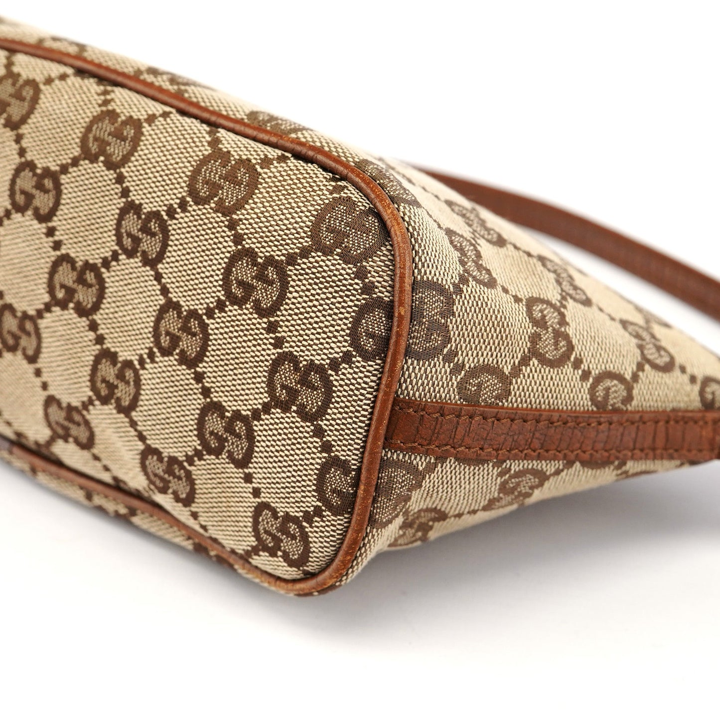 07198 Beige Brown GG Boat Pochette