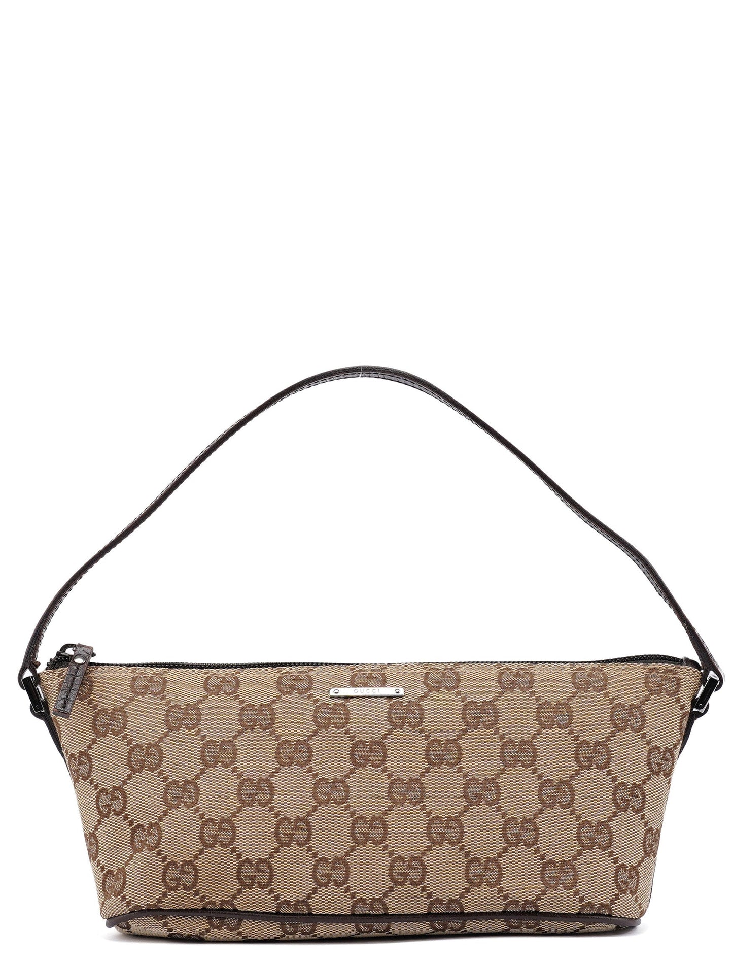 07198 Beige Brown GG Boat Pochette