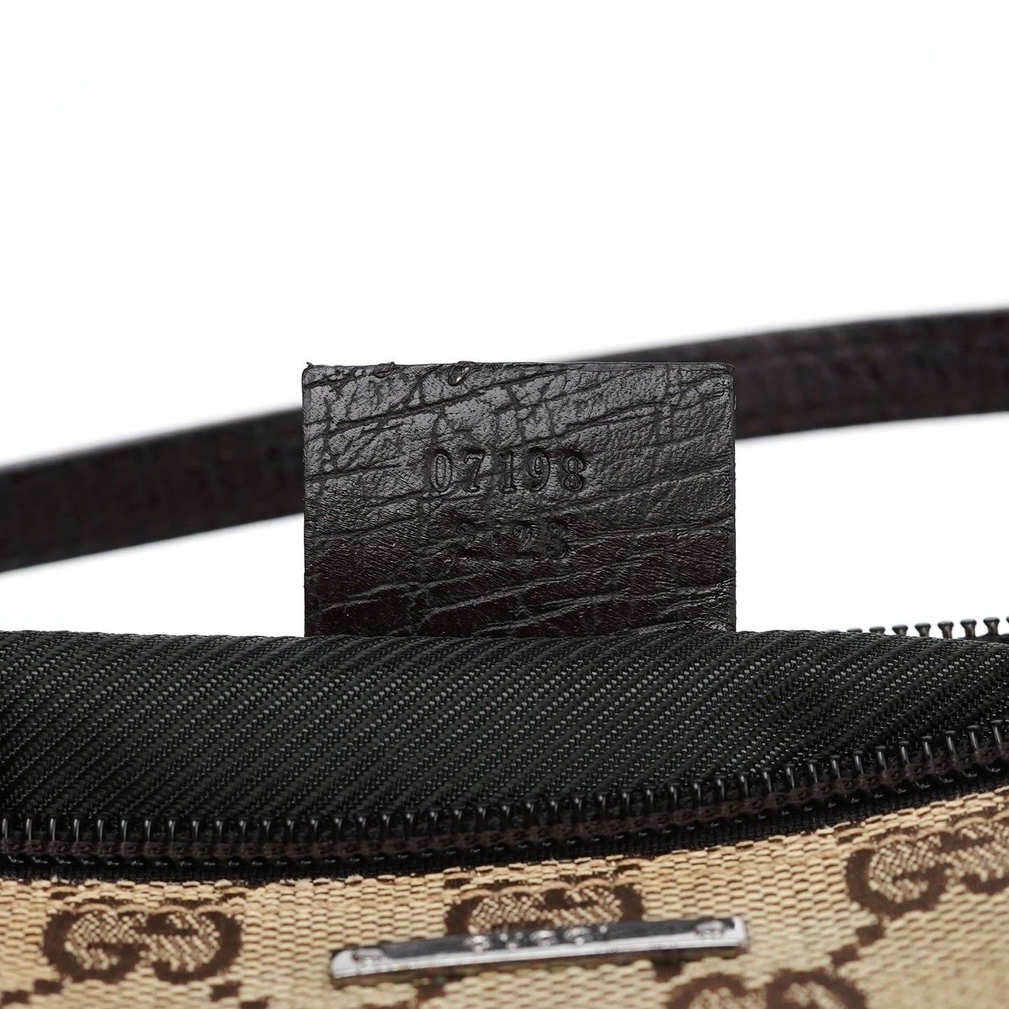 07198 Beige Brown GG Boat Pochette