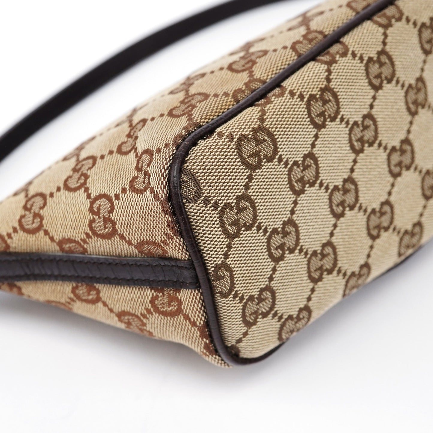 07198 Beige Brown GG Boat Pochette