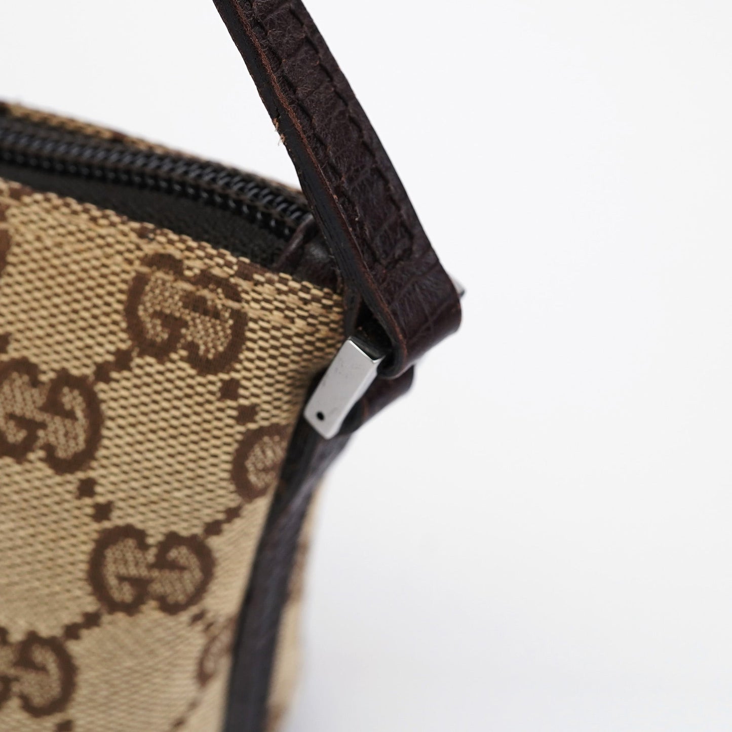 07198 Beige Brown GG Boat Pochette