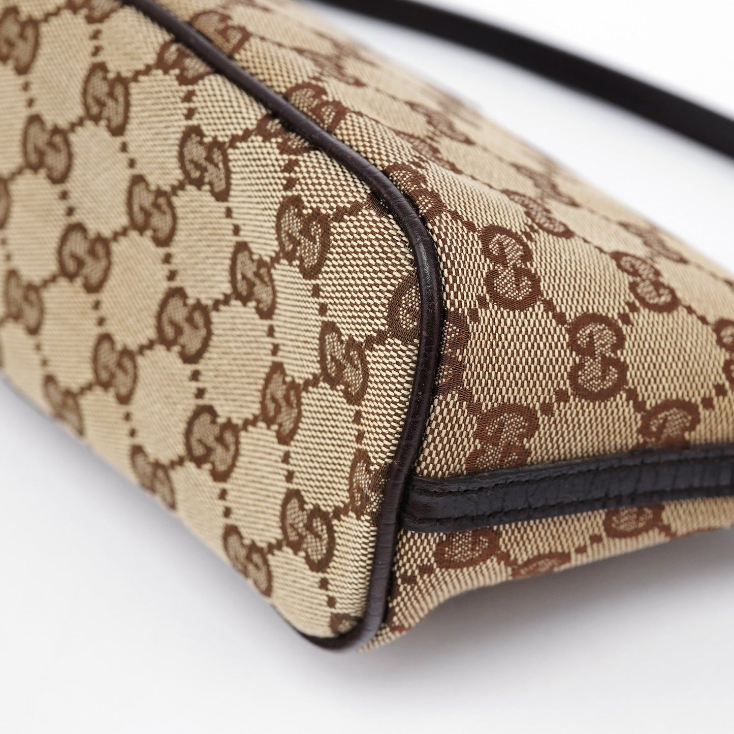 07198 Beige Brown GG Boat Pochette