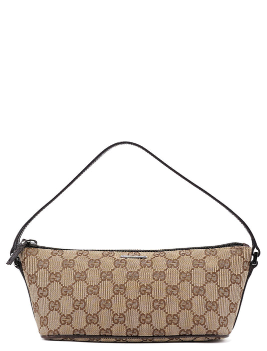 07198 Beige Brown GG Boat Pochette