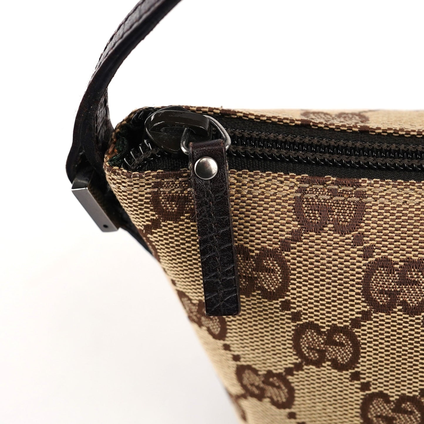 07198 Beige Brown GG Boat Pochette