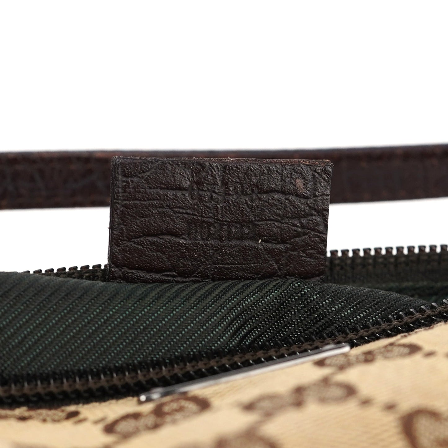 07198 Beige Brown GG Boat Pochette