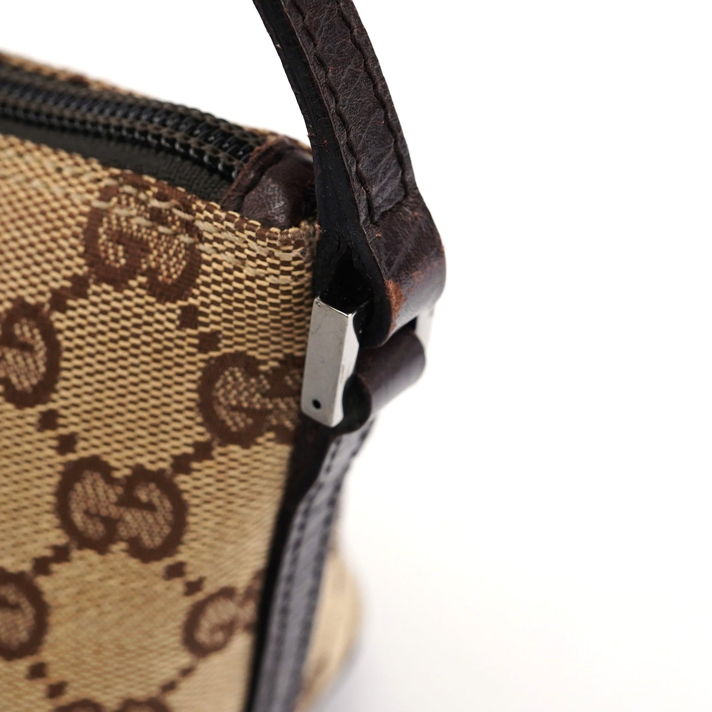 07198 Beige Brown GG Boat Pochette