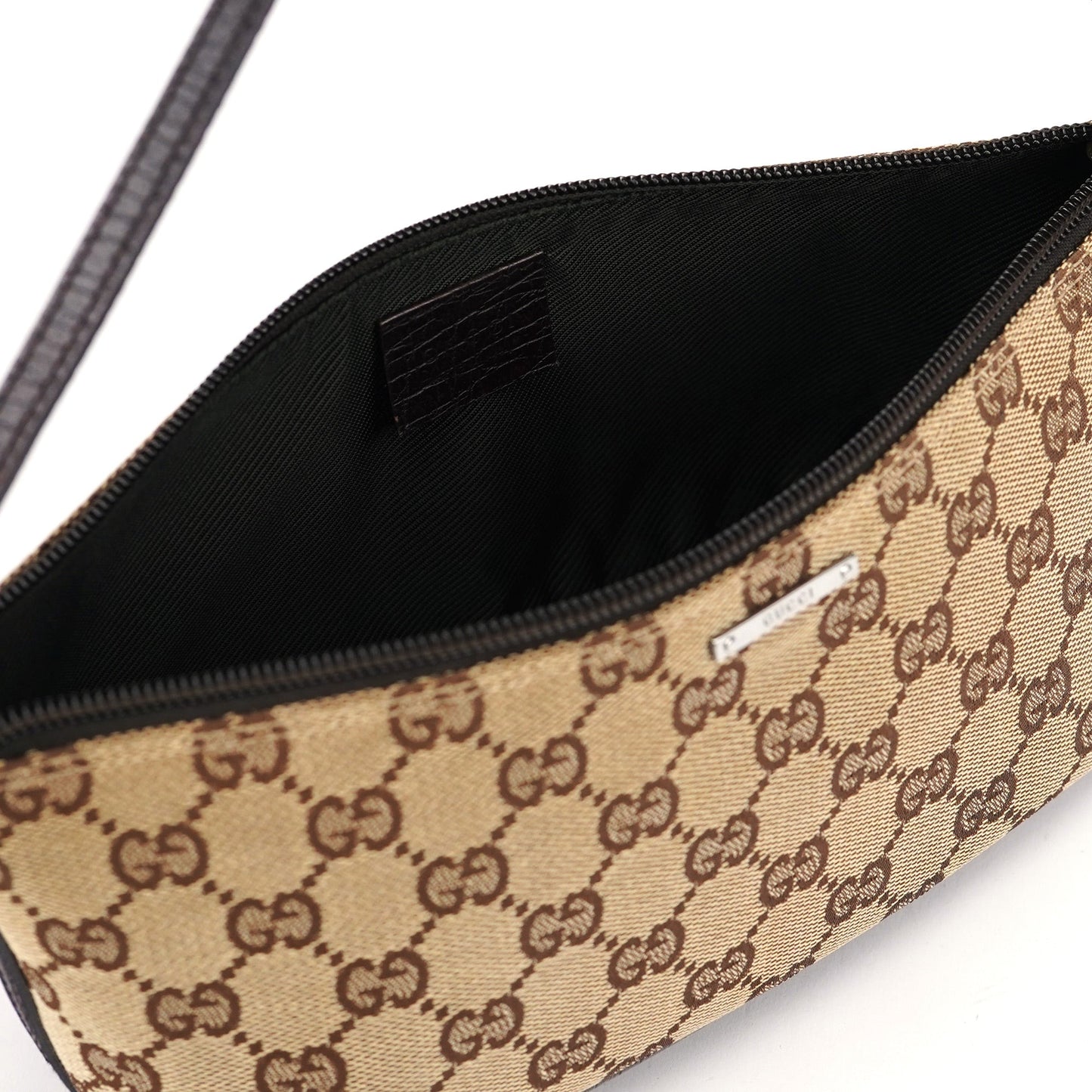 07198 Beige Brown GG Boat Pochette