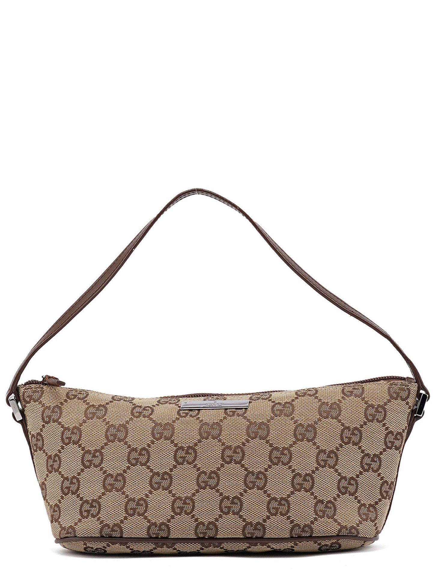 07198 Beige Brown GG Boat Pochette