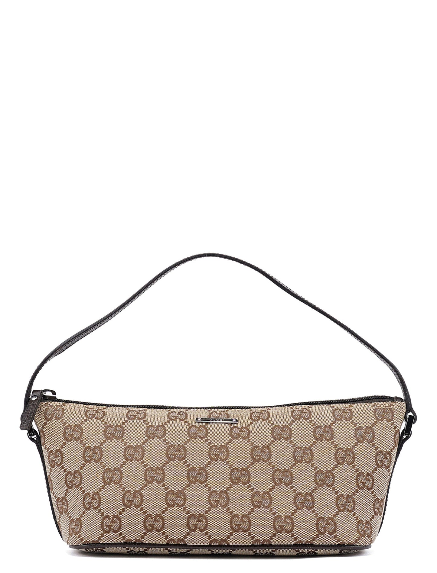 07198 Beige Brown GG Boat Pochette