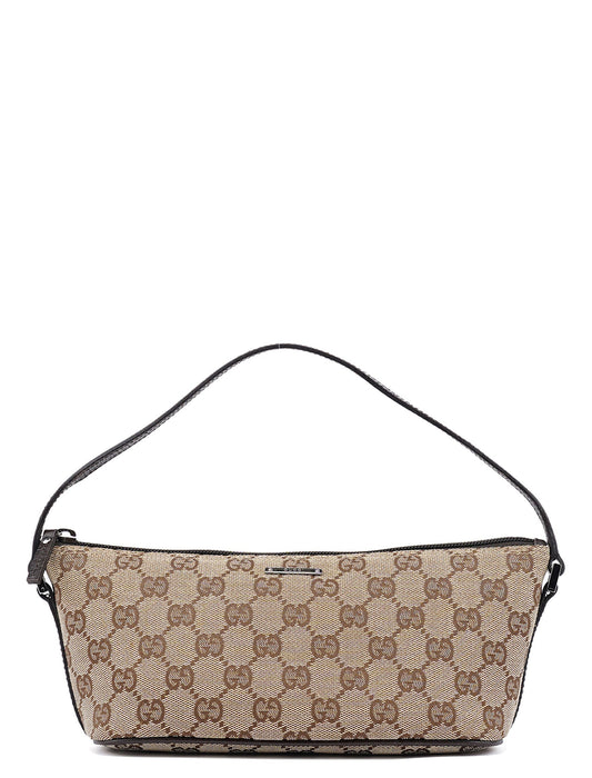 07198 Beige Brown GG Boat Pochette