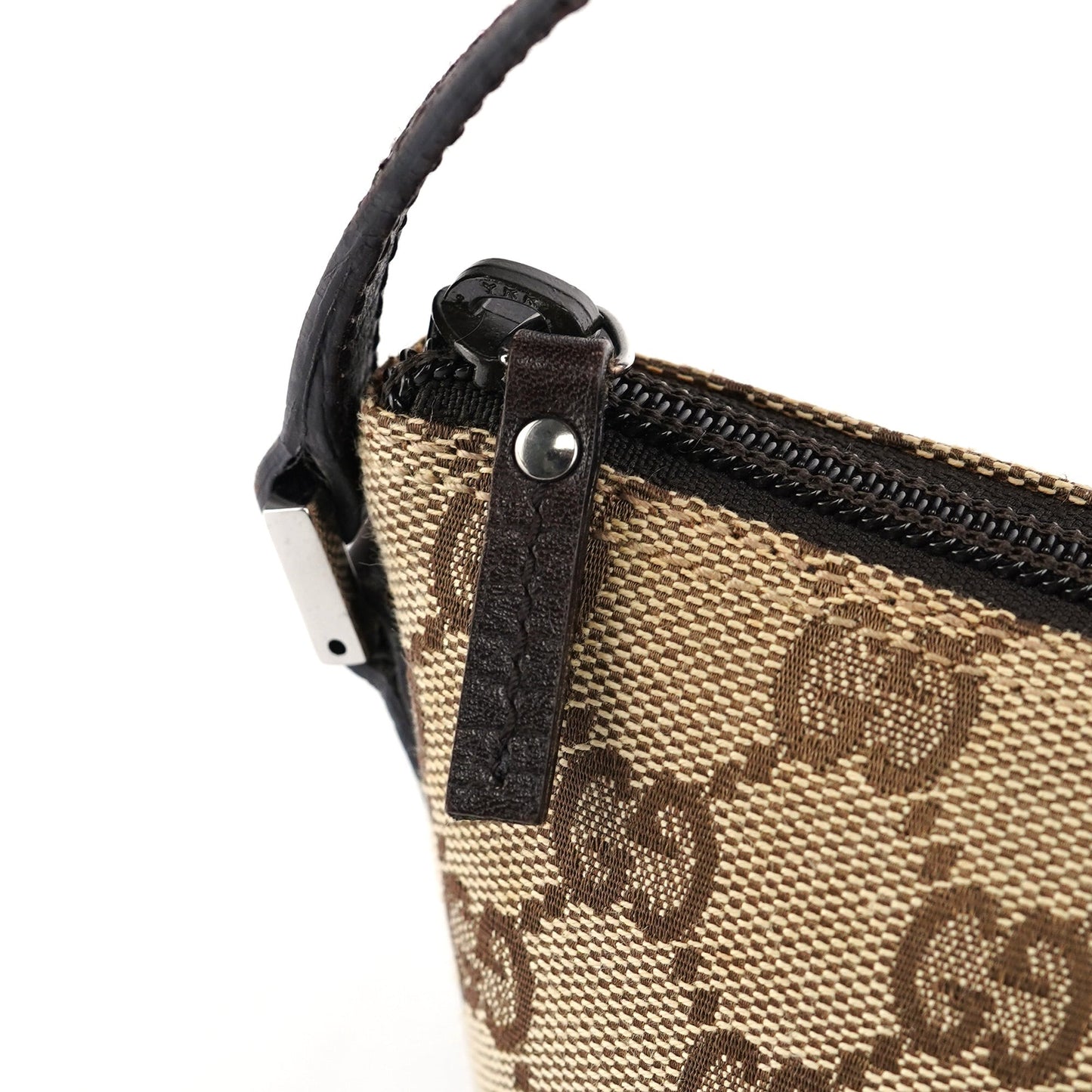 07198 Beige Brown GG Boat Pochette