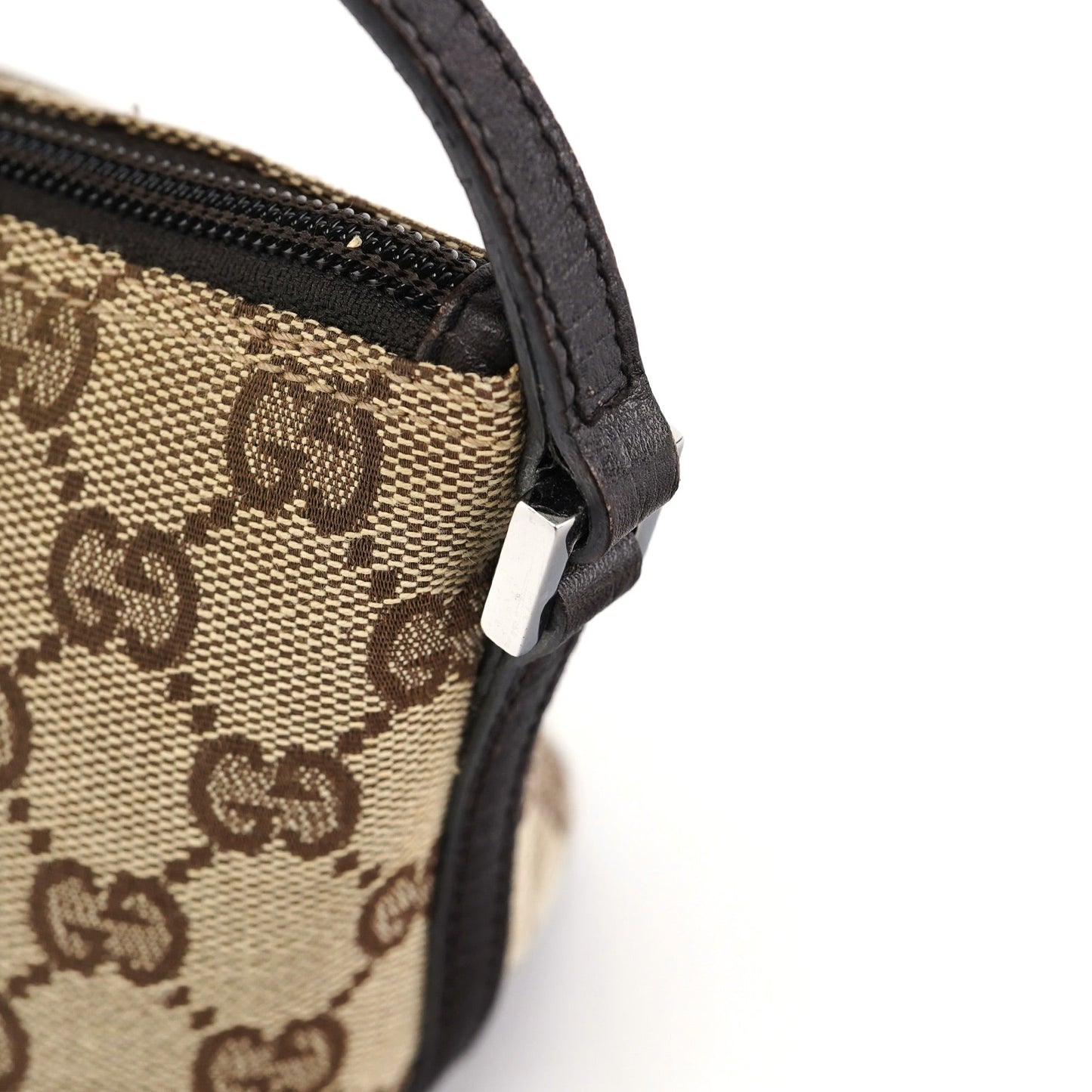 07198 Beige Brown GG Boat Pochette