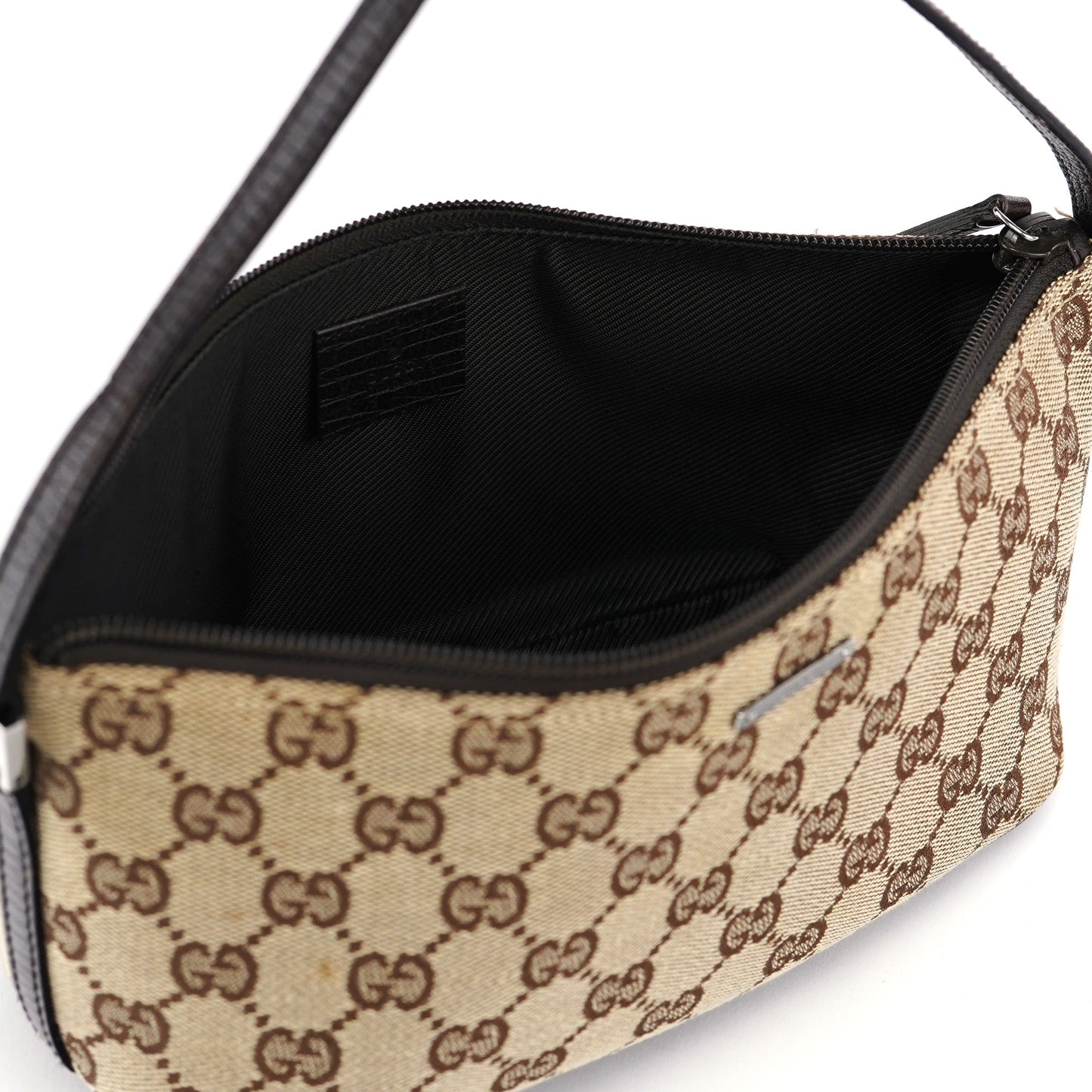 07198 Beige Brown GG Boat Pochette