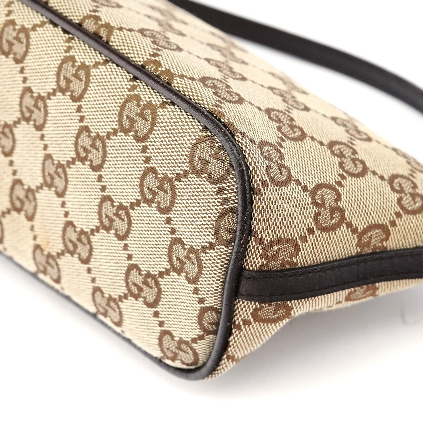 07198 Beige Brown GG Boat Pochette