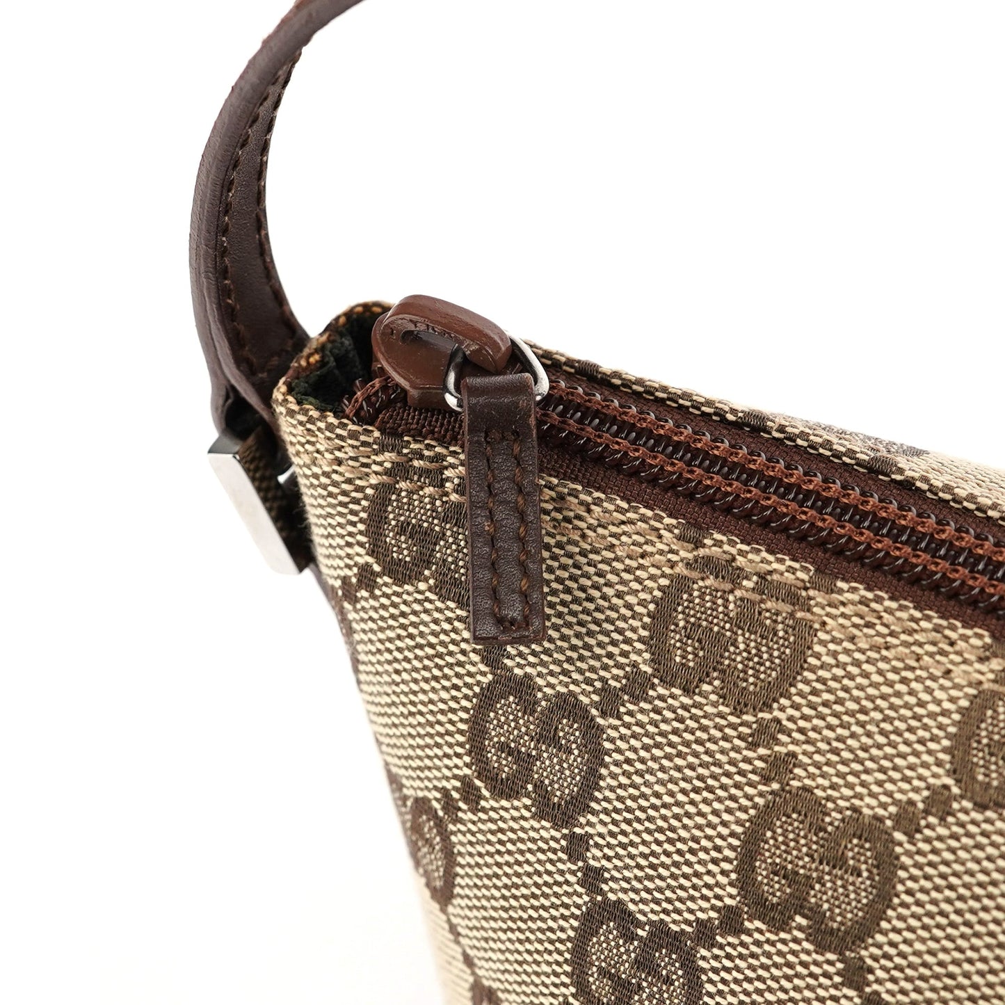 07198 Beige Brown GG Boat Pochette