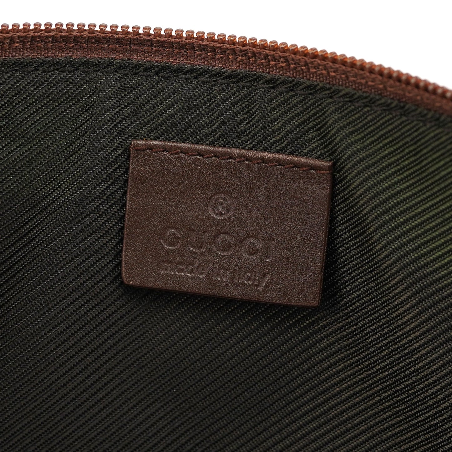 07198 Beige Brown GG Boat Pochette