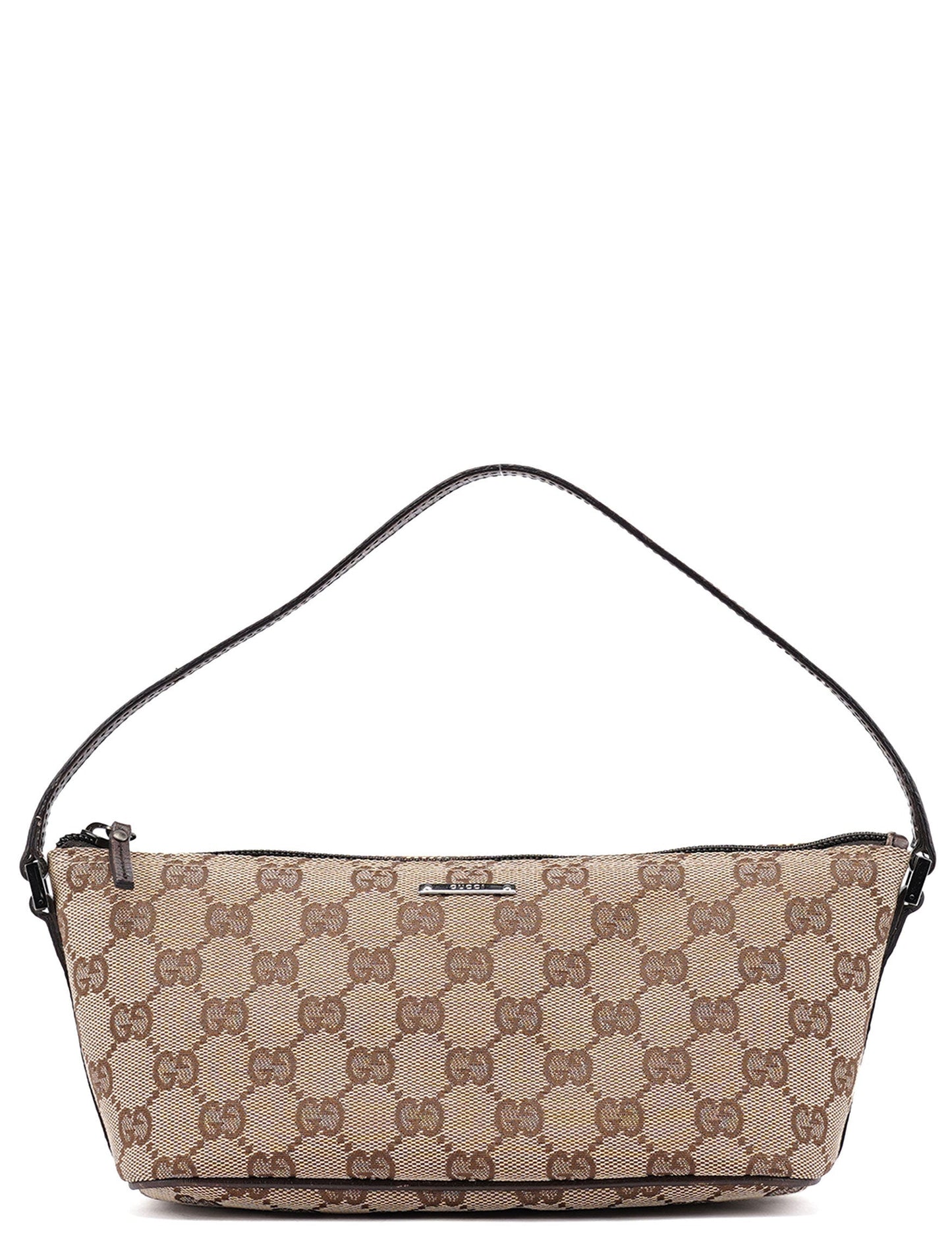 07198 Beige Brown GG Boat Pochette