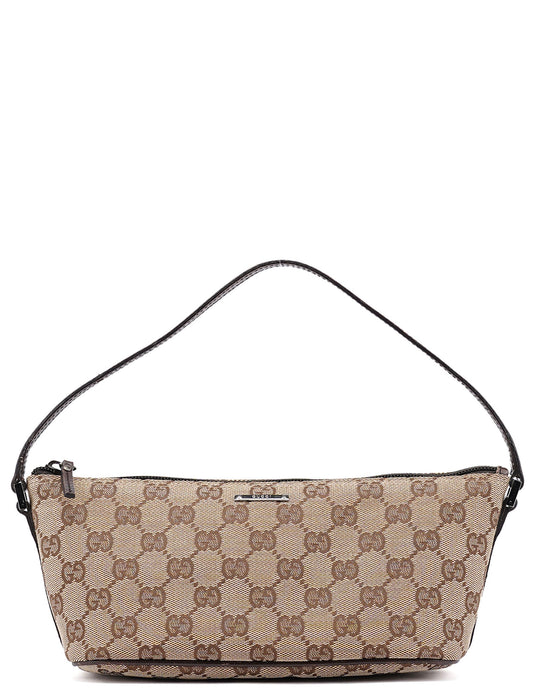 07198 Beige Brown GG Boat Pochette