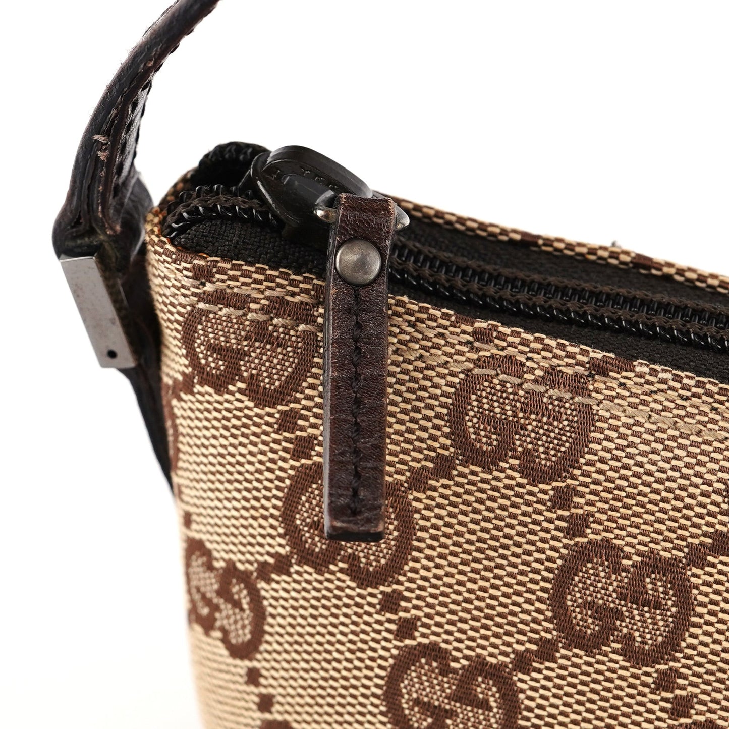 07198 Beige Brown GG Boat Pochette