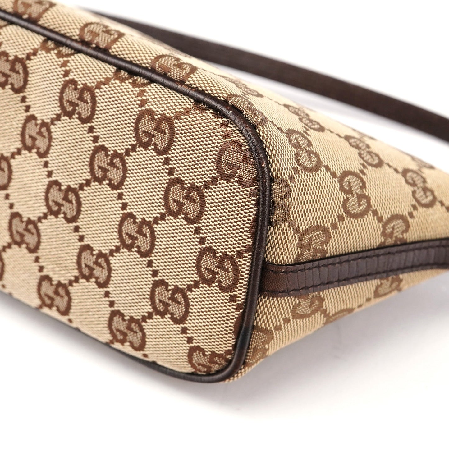 07198 Beige Brown GG Boat Pochette