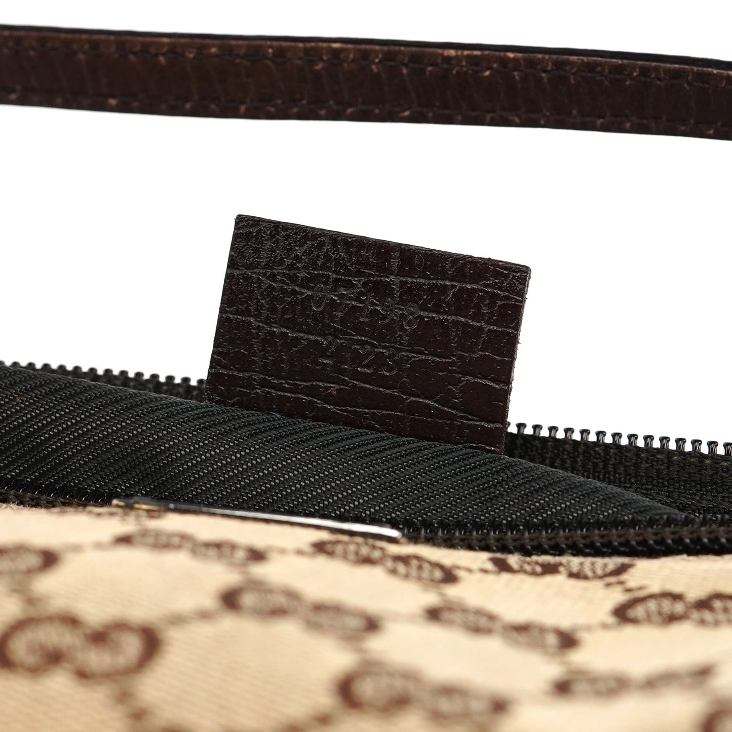 07198 Beige Brown GG Boat Pochette