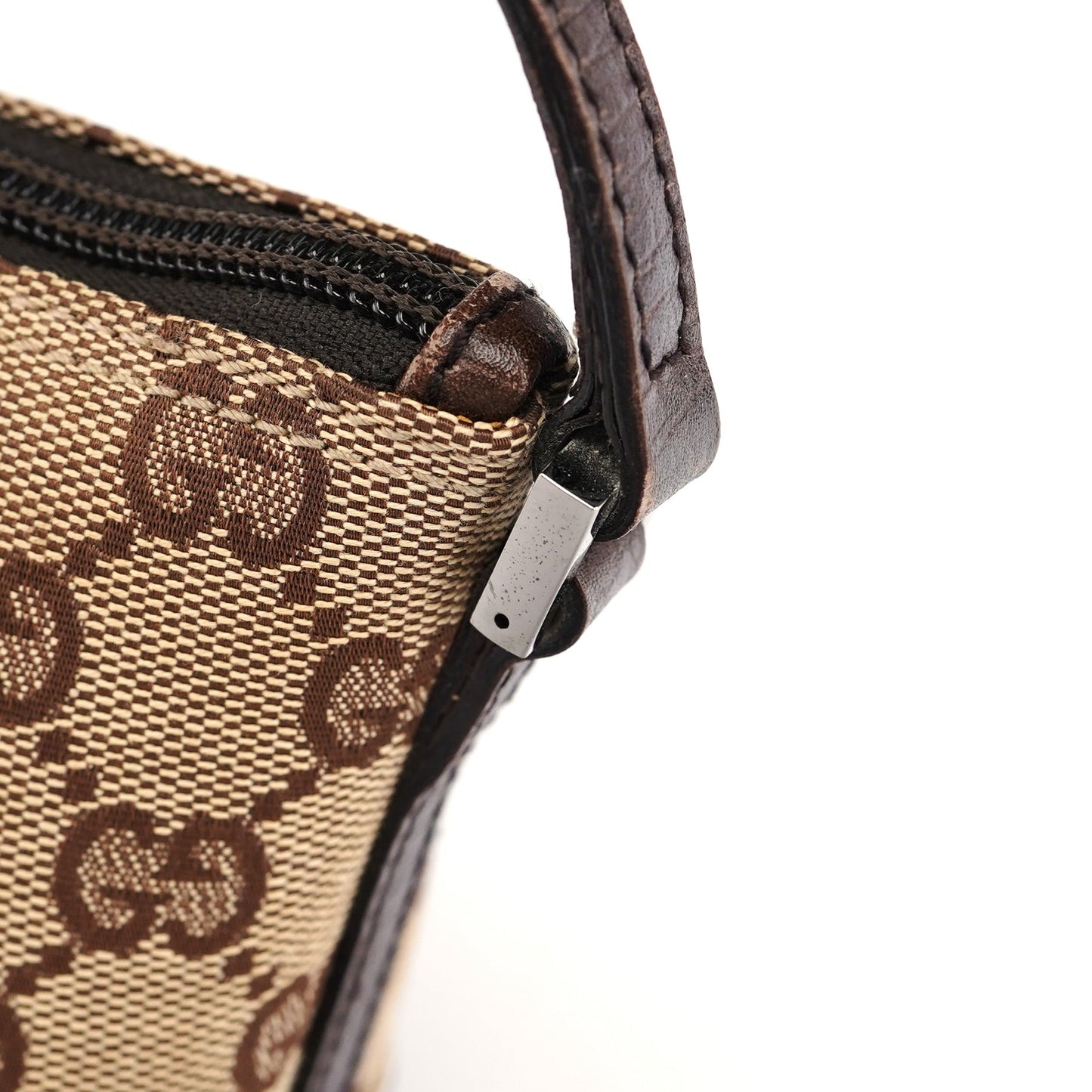 07198 Beige Brown GG Boat Pochette