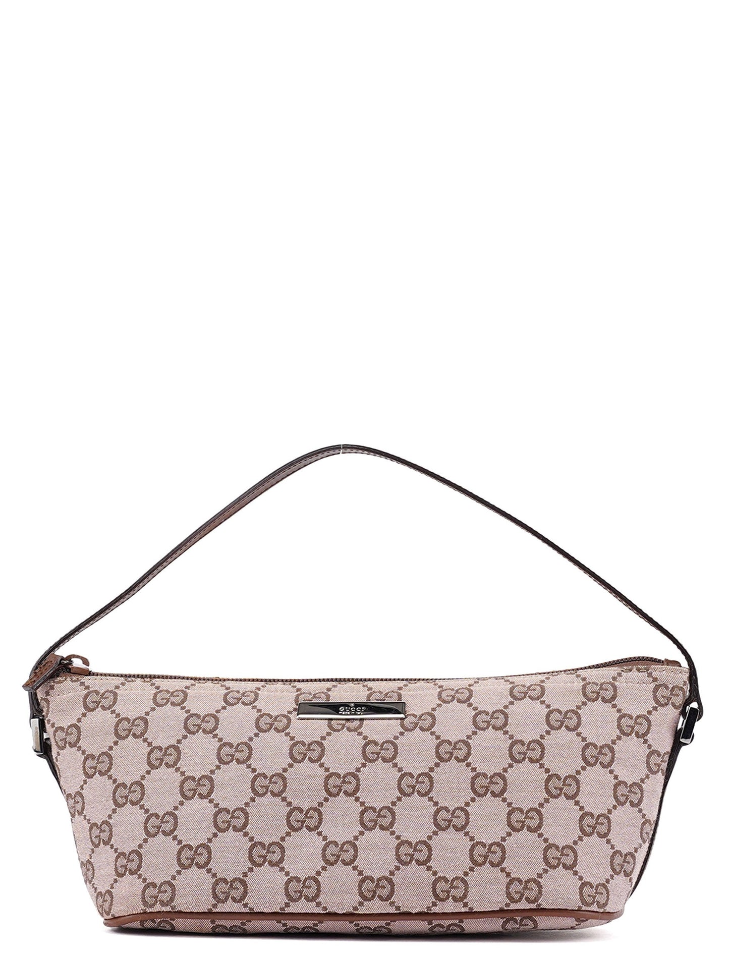 07198 Beige Brown GG Boat Pochette