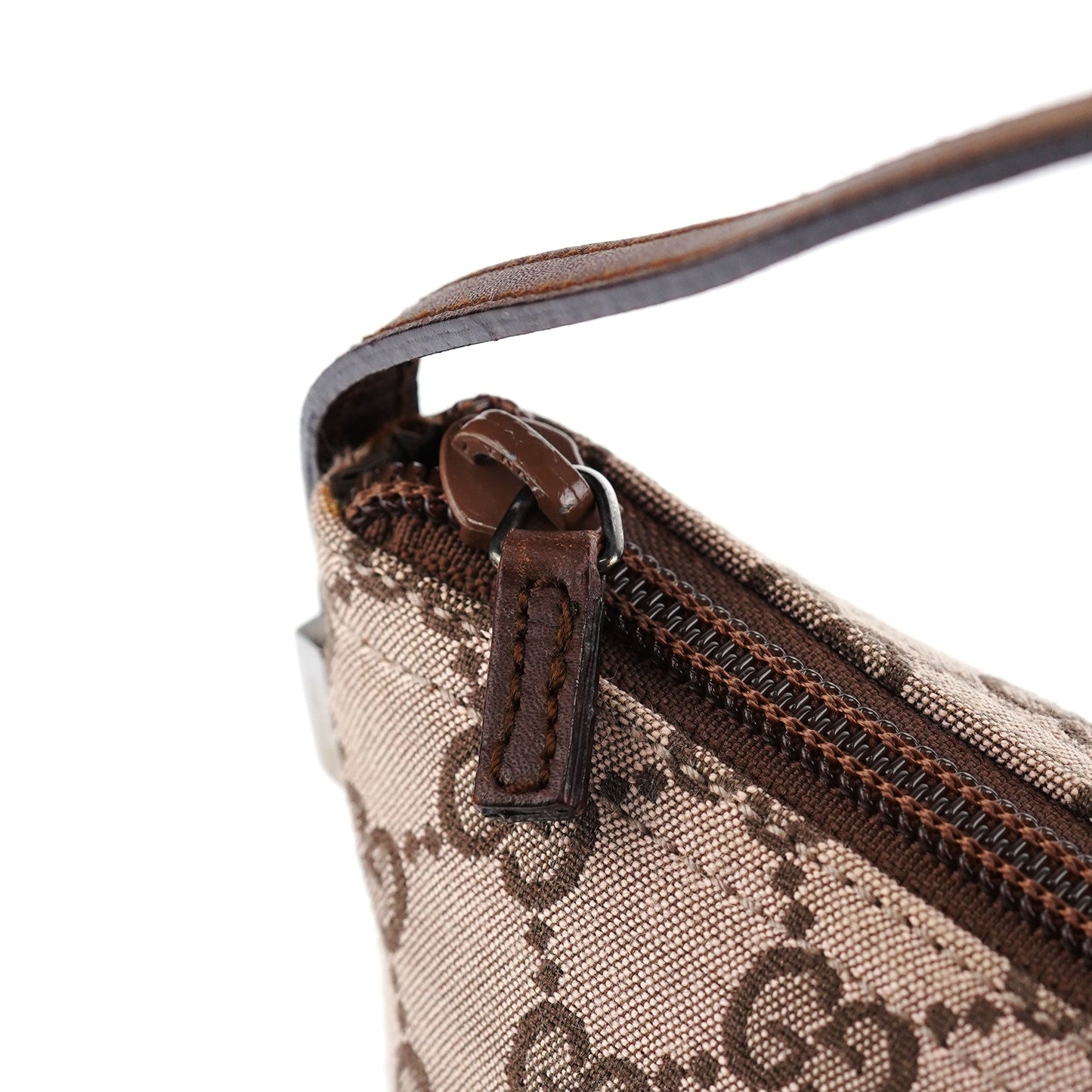 07198 Beige Brown GG Boat Pochette