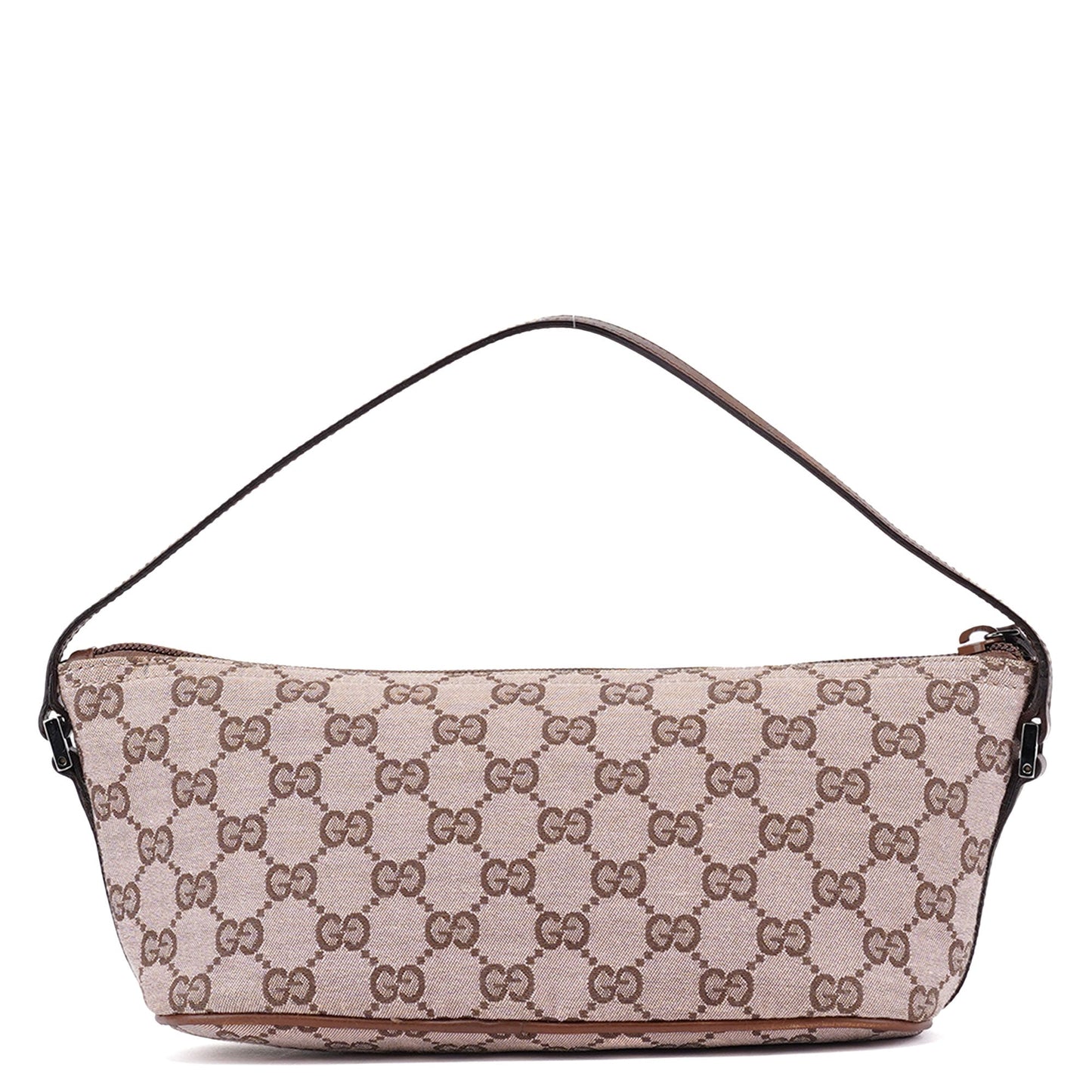 07198 Beige Brown GG Boat Pochette