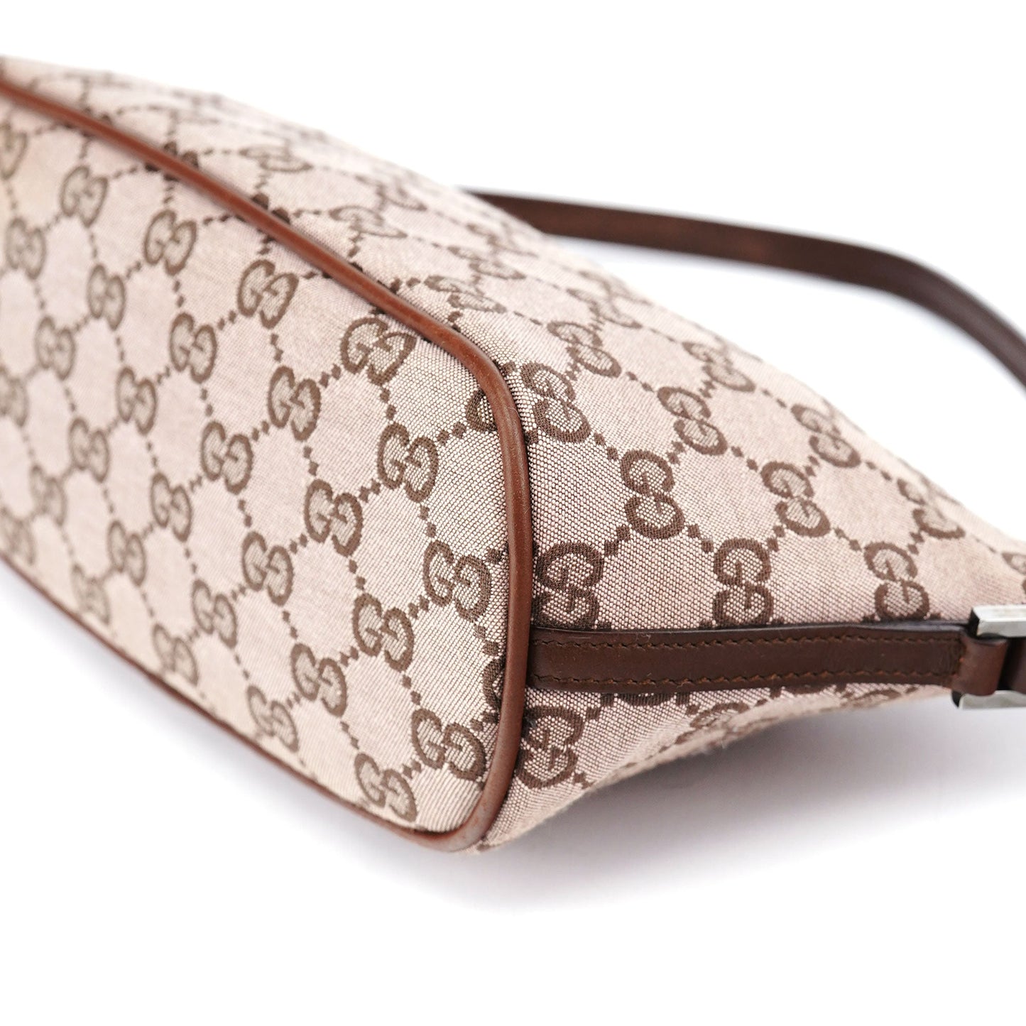 07198 Beige Brown GG Boat Pochette