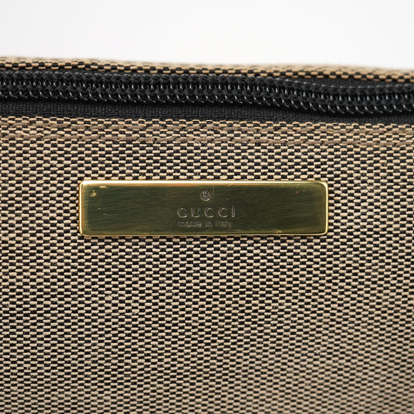 07198 Beige Canvas Boat Pochette