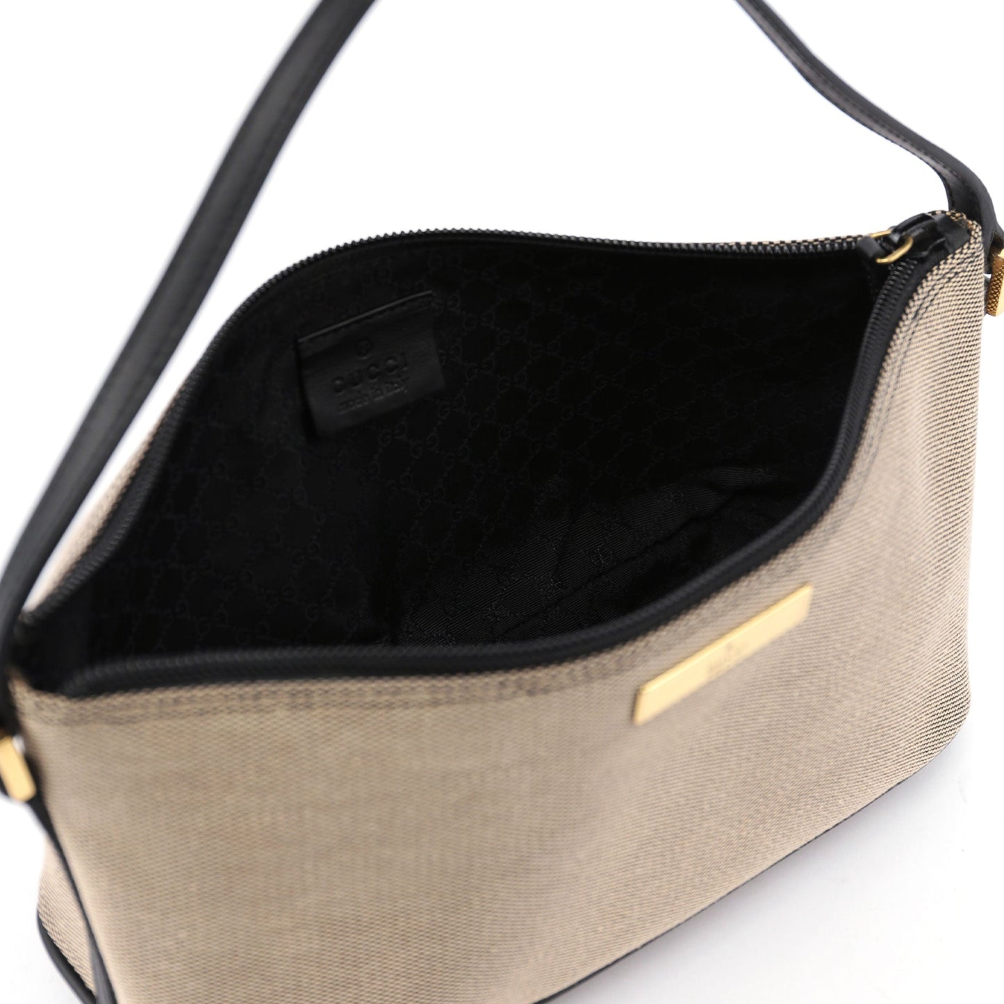 07198 Beige Canvas Boat Pochette