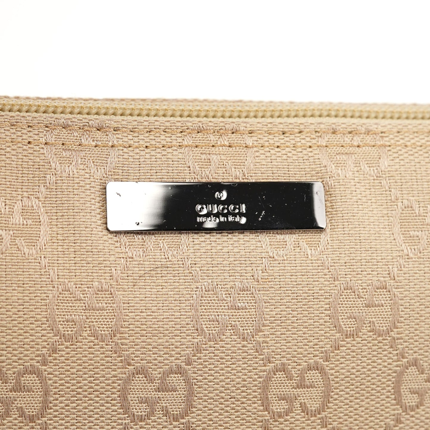 07198 Beige GG Boat Pochette