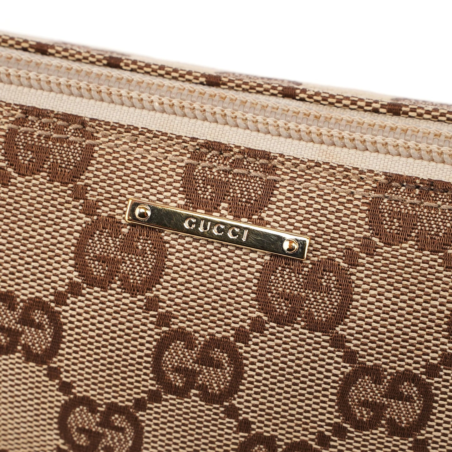 07198 Beige GG Boat Pochette