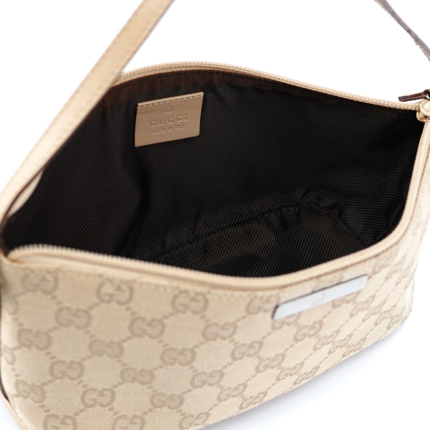 07198 Beige GG Boat Pochette