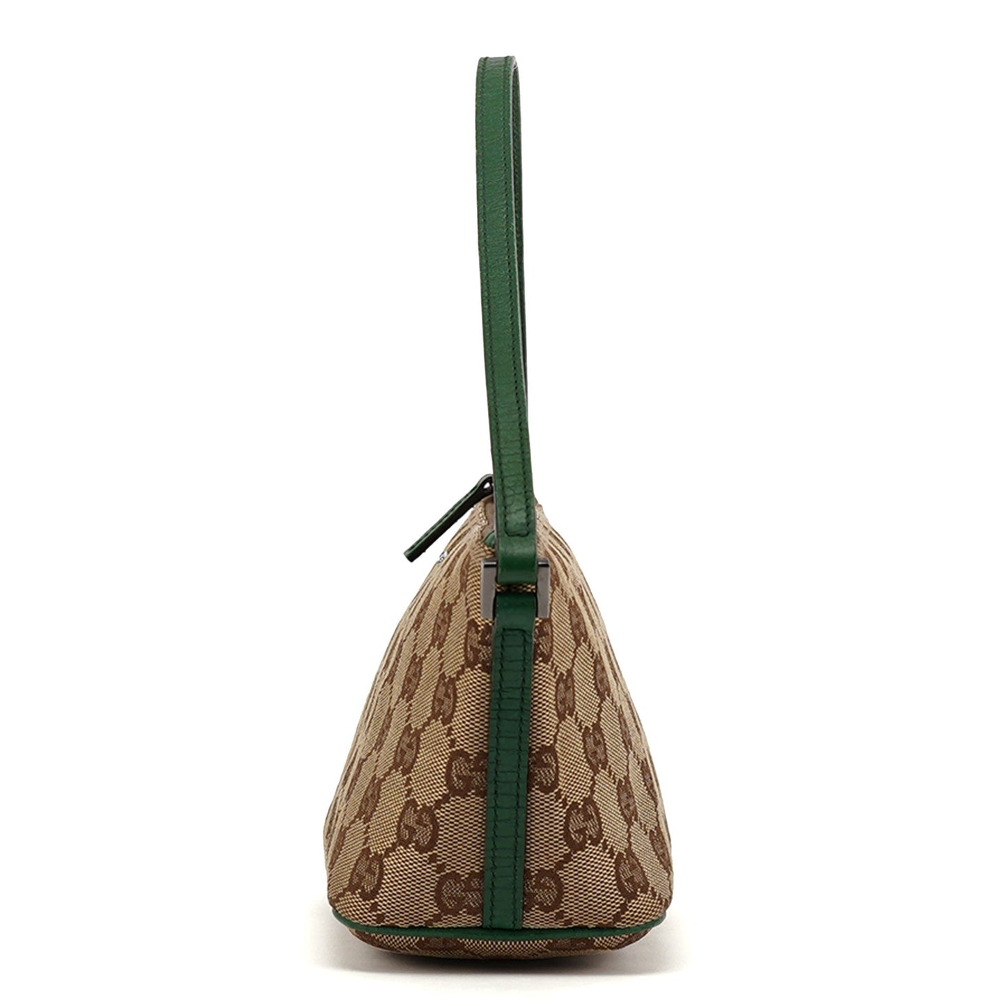 07198 Beige Green GG Boat Pochette