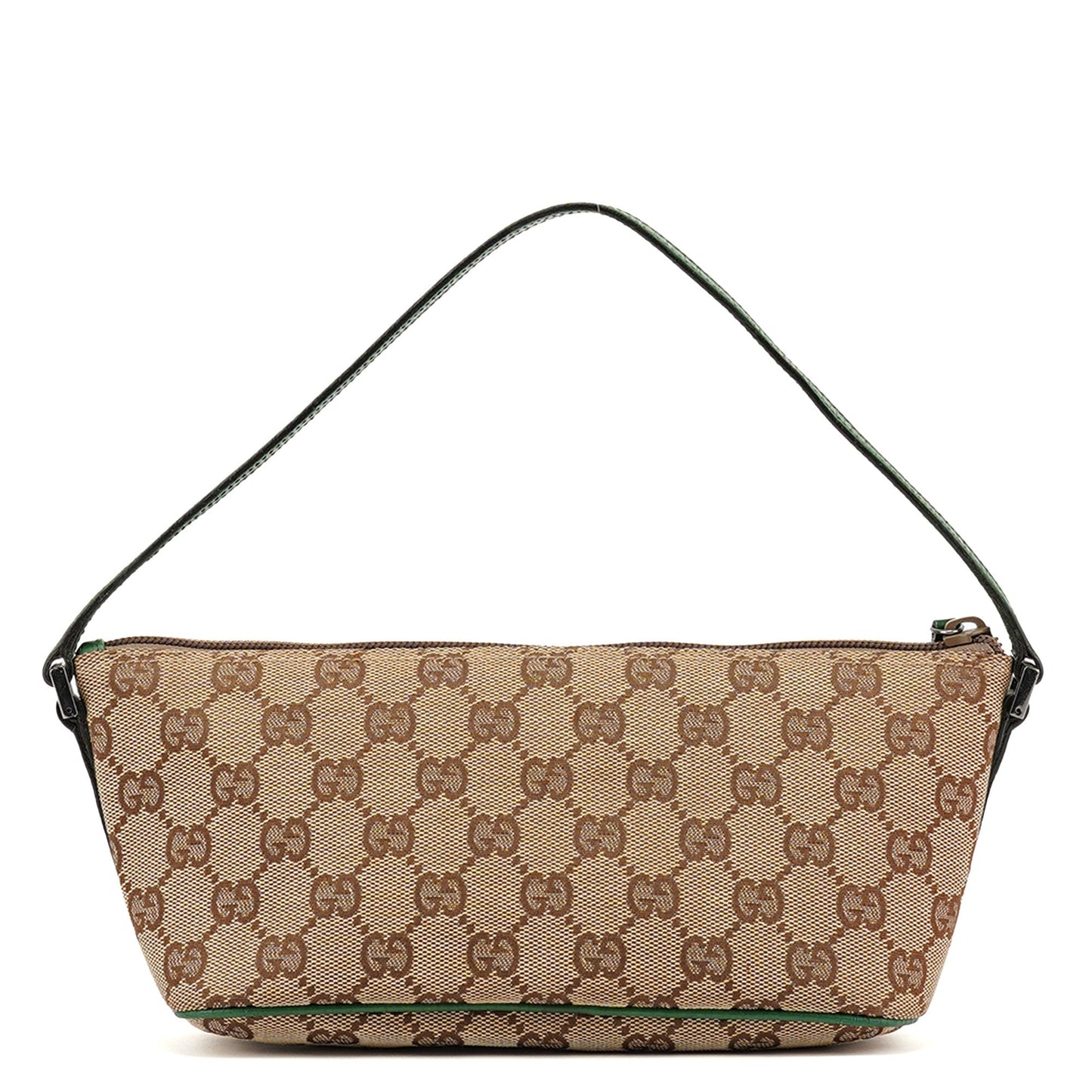 07198 Beige Green GG Boat Pochette