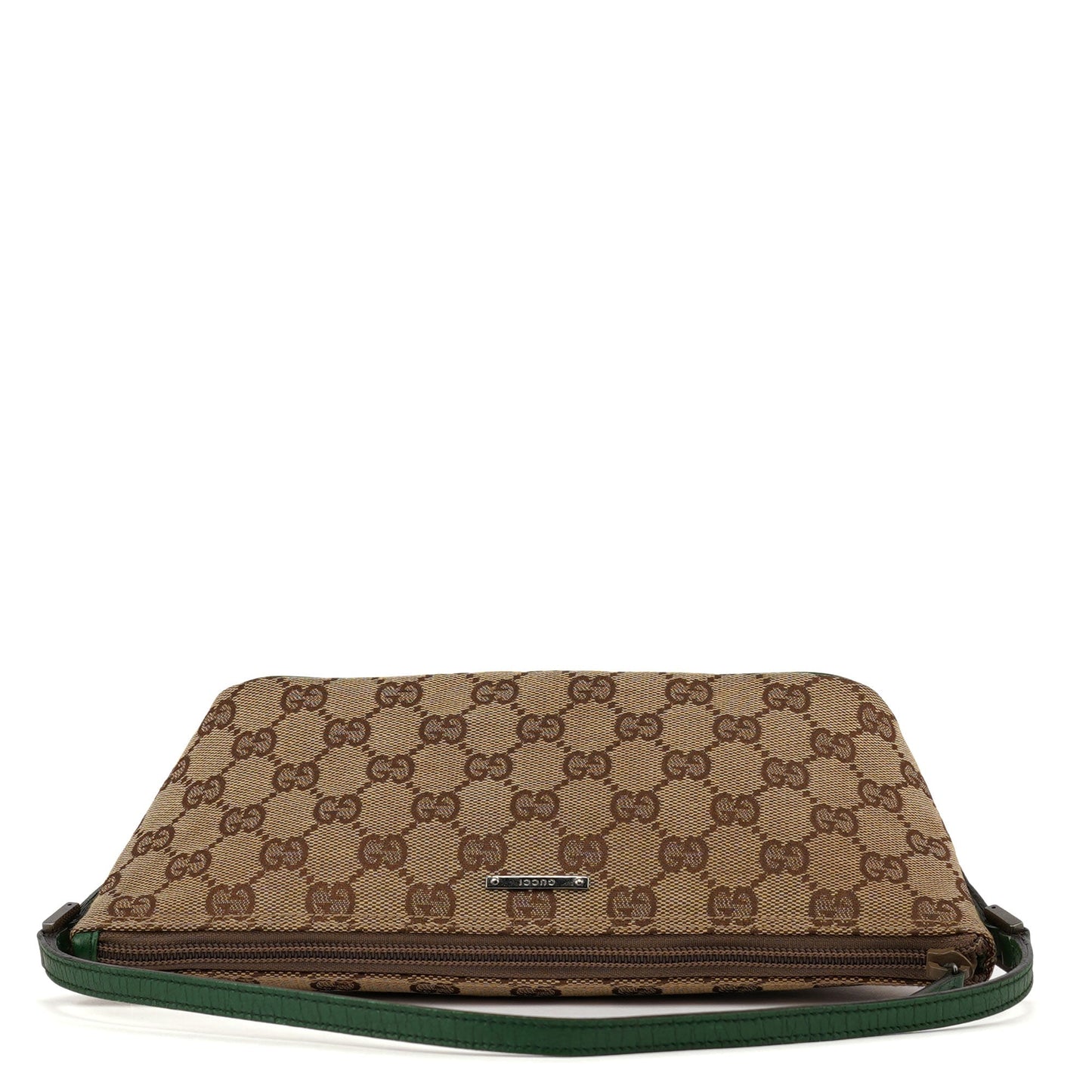 07198 Beige Green GG Boat Pochette