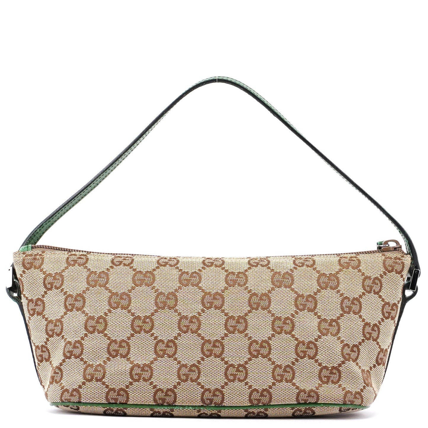 07198 Beige Green GG Boat Pochette