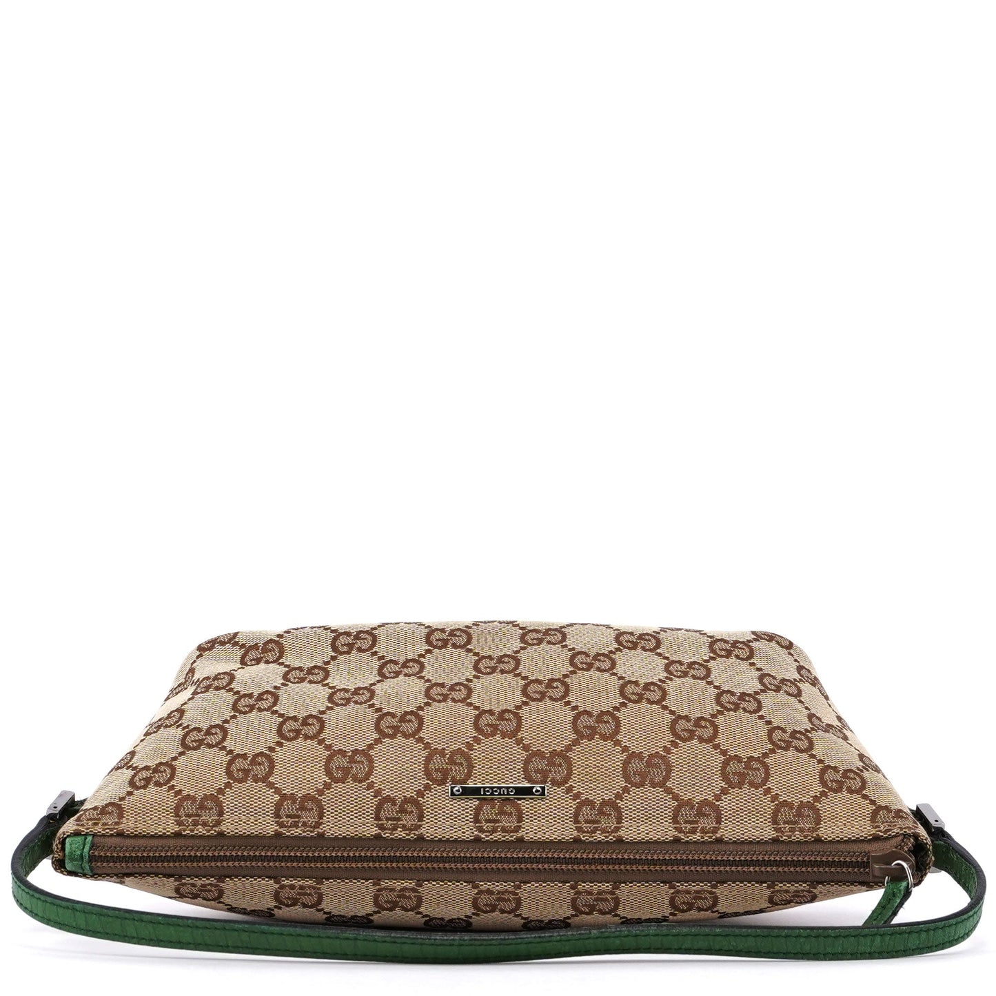 07198 Beige Green GG Boat Pochette