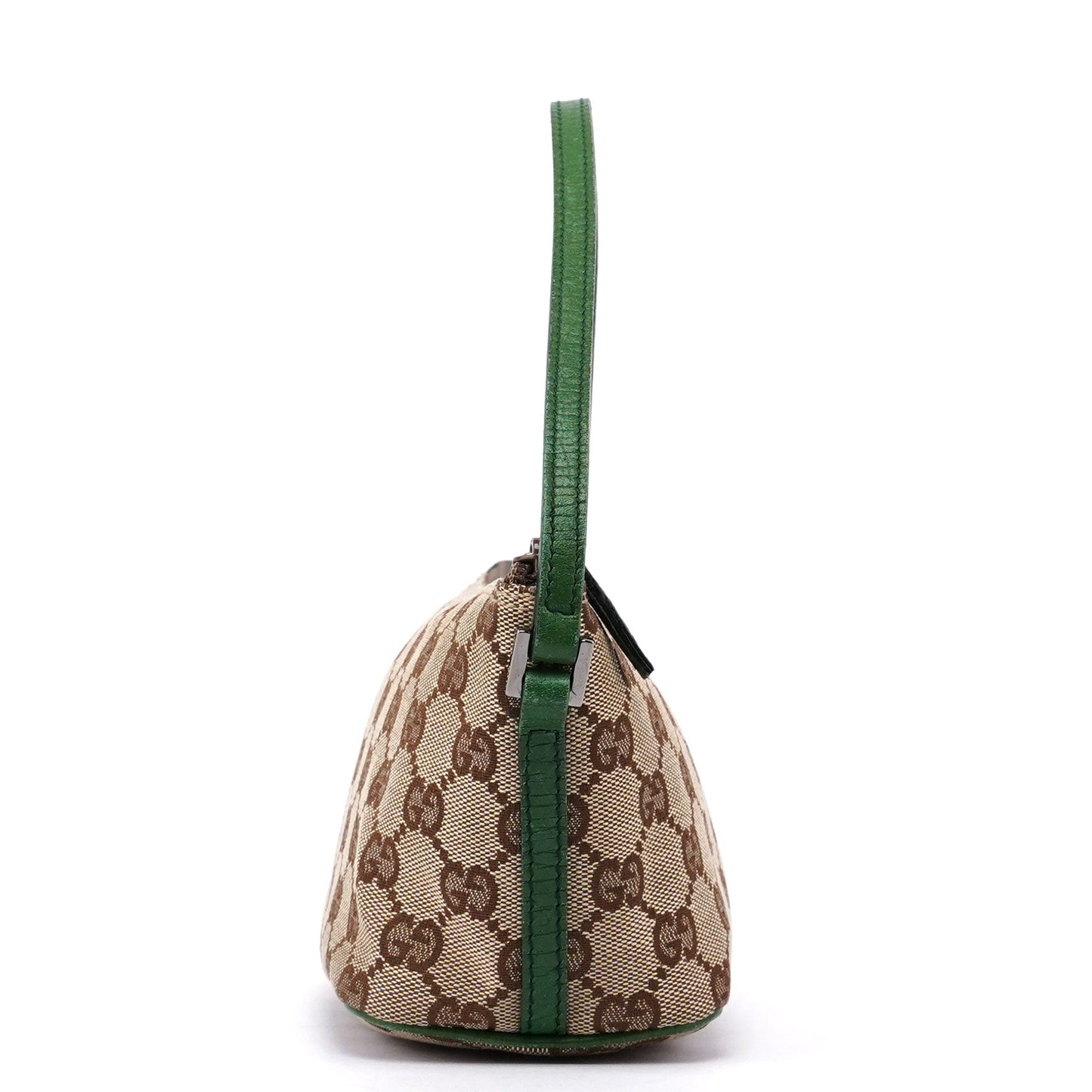 07198 Beige Green GG Boat Pochette