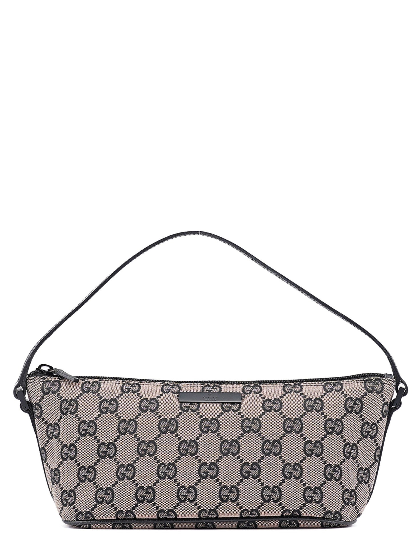 07198 Beige Matte Black GG Boat Pochette