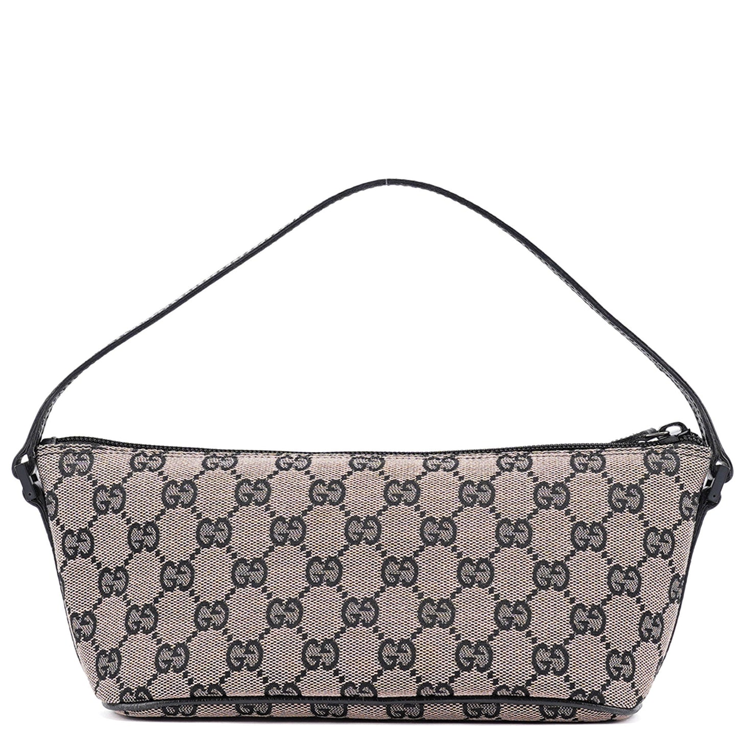 07198 Beige Matte Black GG Boat Pochette