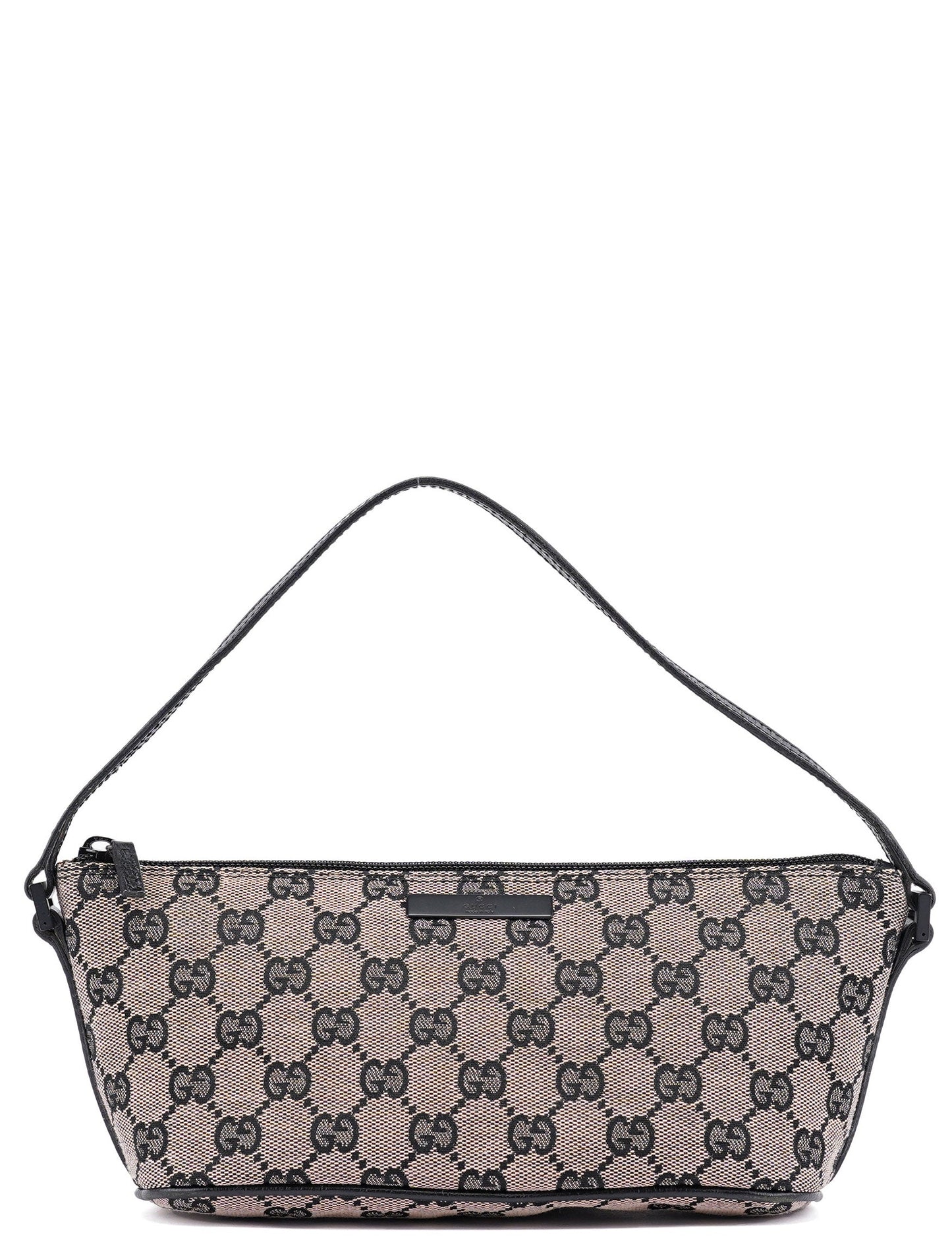 07198 Beige Matte Black GG Boat Pochette