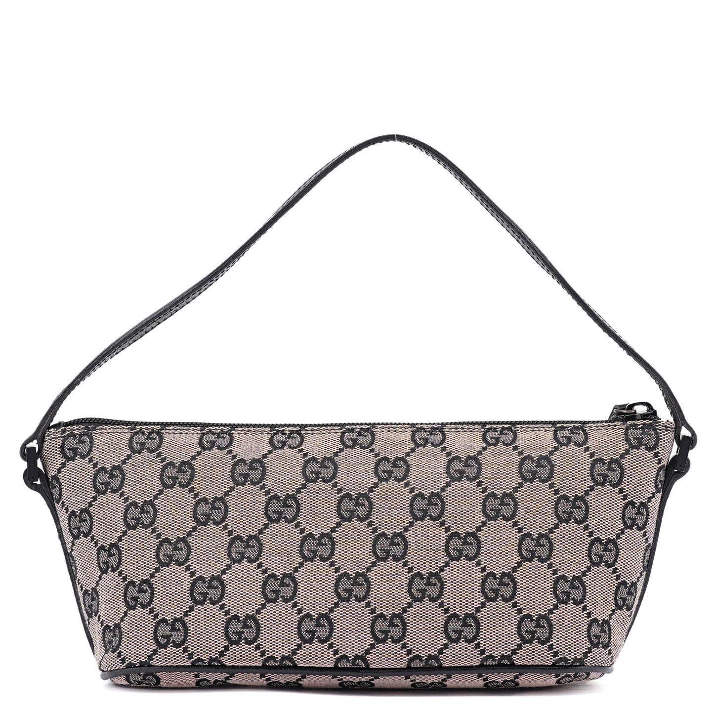 07198 Beige Matte Black GG Boat Pochette