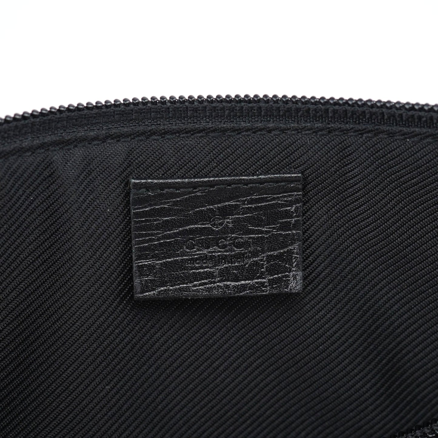 07198 Beige Matte Black GG Boat Pochette