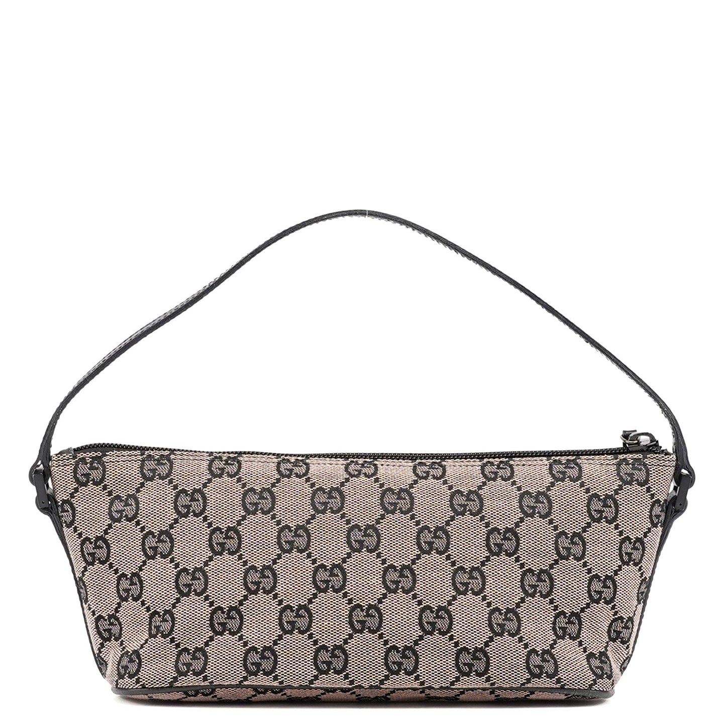 07198 Beige Matte Black GG Boat Pochette