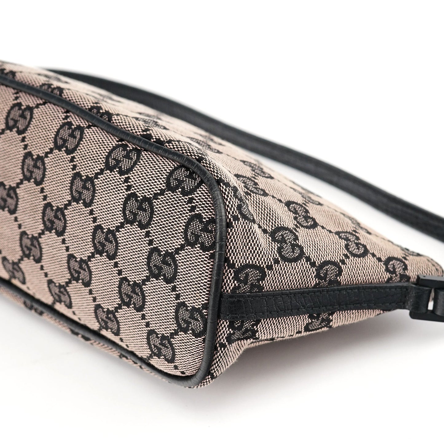 07198 Beige Matte Black GG Boat Pochette